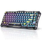 خرید کیبورد GravaStar Mercury K1 Lite - بی‌سیم - سوییچ مکانیکی خطی - سیاه شفاف